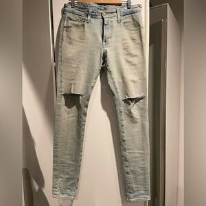 AG Adriano Goldschmied Men's Light Gray Skinny Jeans